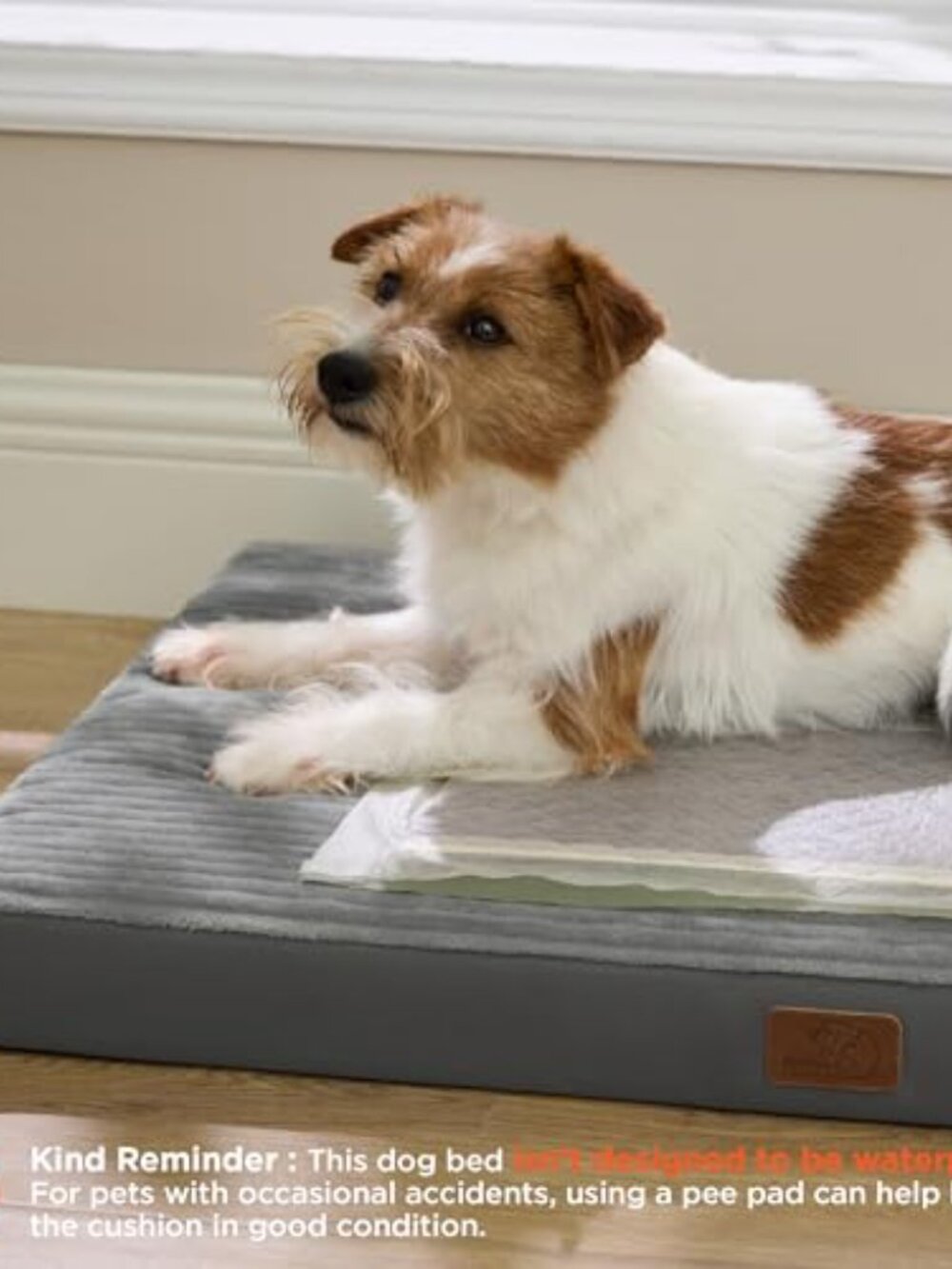 ๐ ComfyFleece Dog Bed Large, 89x56x7CM Orthopedic Dog Crate Bed with Removable - Picture 3 of 7